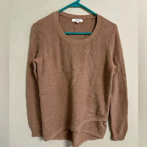 Madewell Cross Front Sweater Size Small Textured Solid Classic Timeless Crewneck